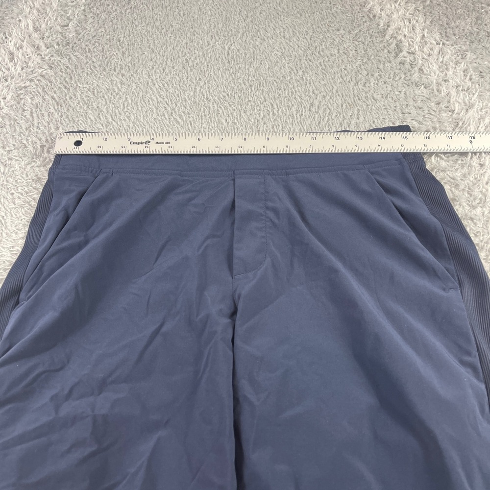 Athleta Navy Blue Ribbed Waistband Straight Leg Active Travel Pants Womens 8 - Picture 3 of 8